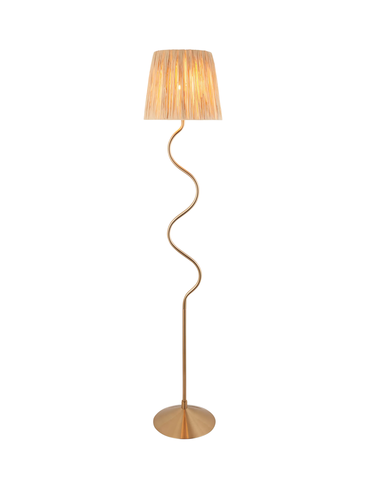 Bay Lighting Wave floor lamp metallic brass - British product