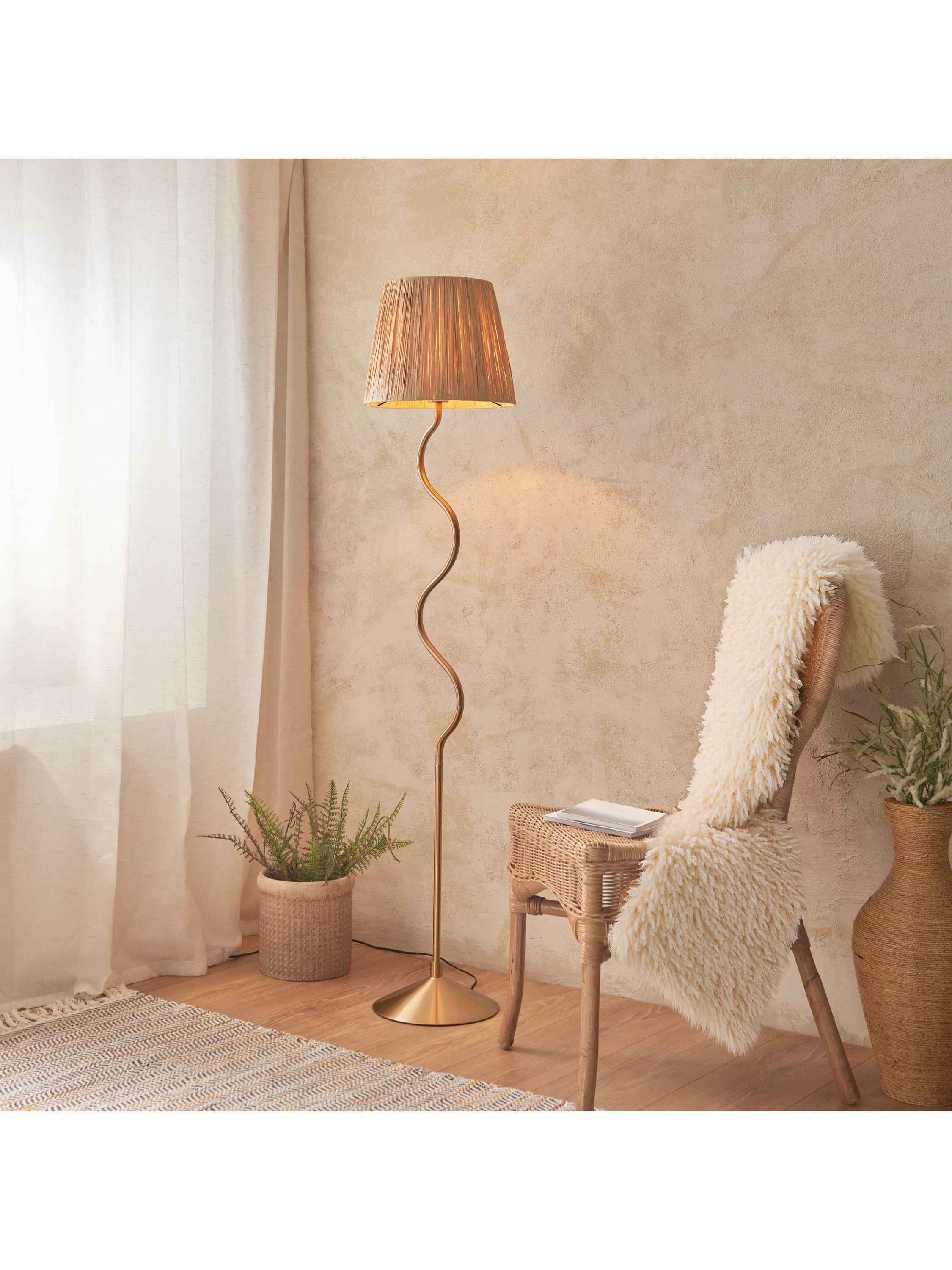 Bay Lighting Wave floor lamp metallic brass - British product