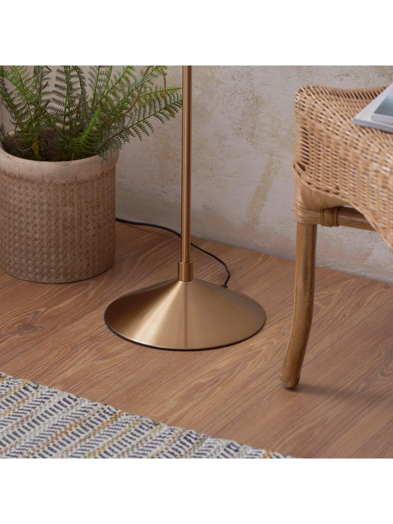 Bay Lighting Wave floor lamp metallic brass - British product