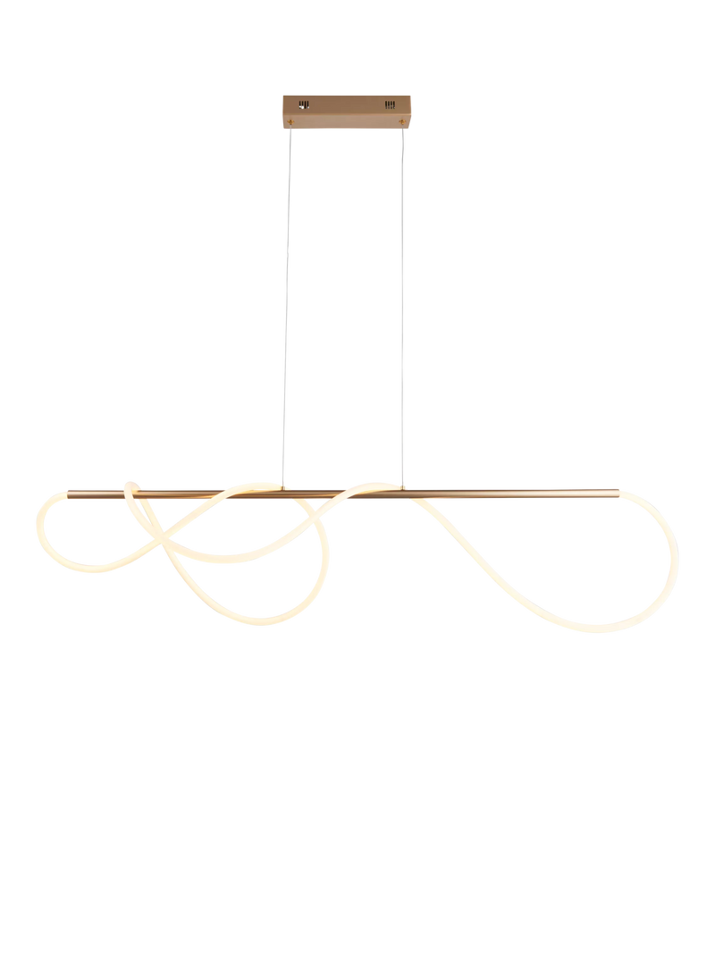Bay Lighting Atola gold pendant ceiling light with adjustable drop, imported from the UK
