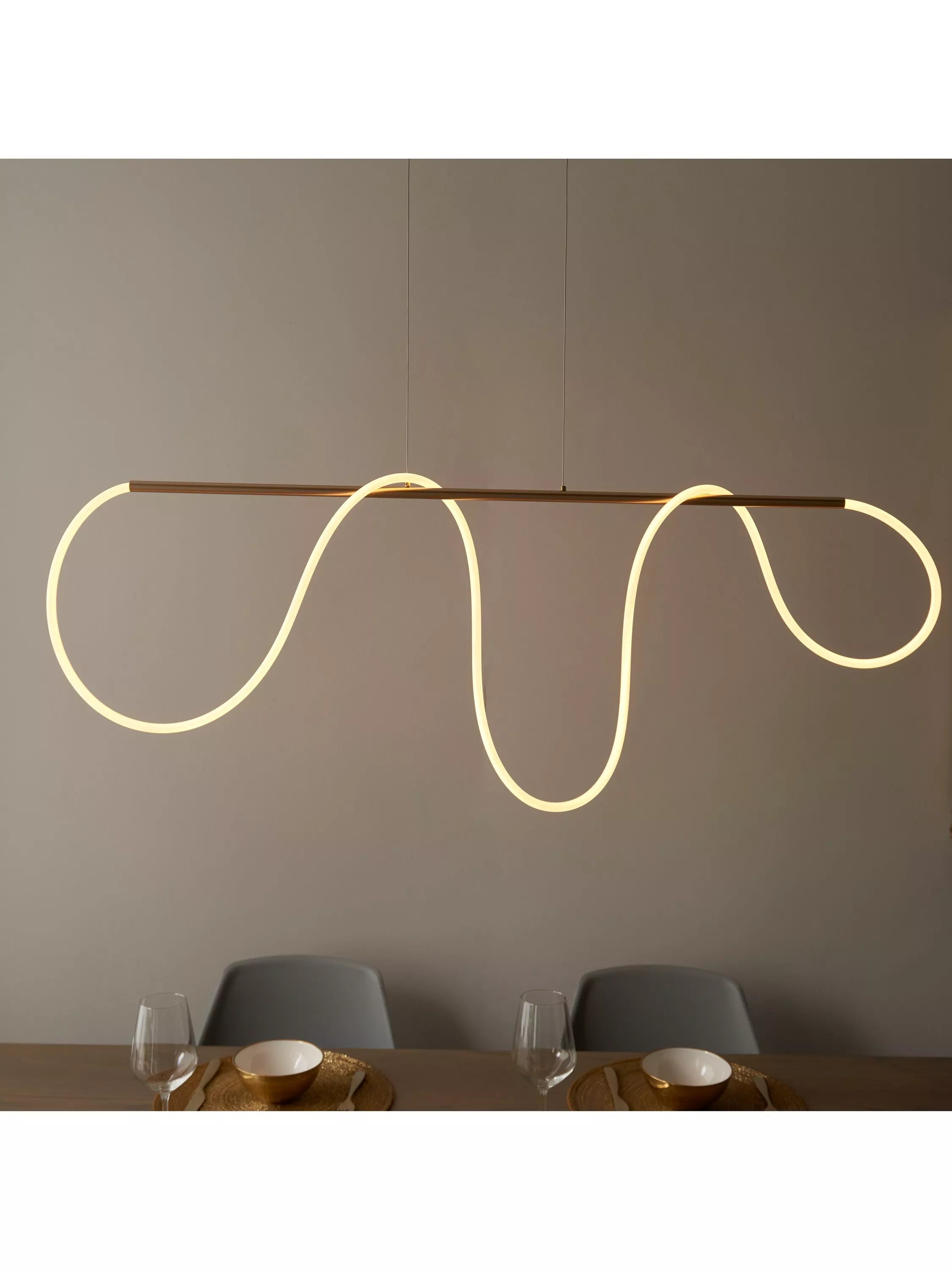 Bay Lighting Atola gold pendant ceiling light with adjustable drop, imported from the UK