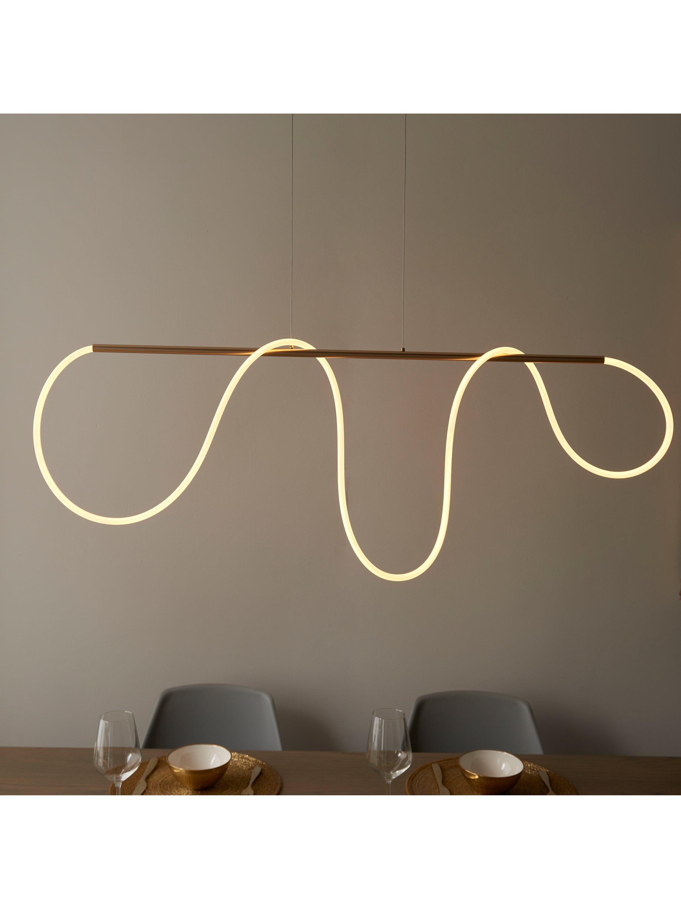 Bay Lighting Atola gold pendant ceiling light with adjustable drop, imported from the UK