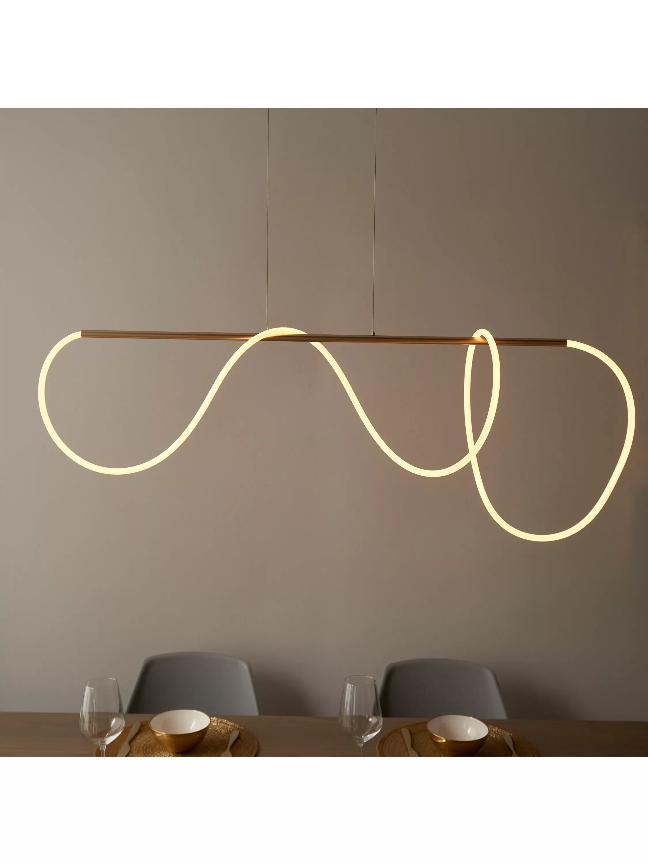 Bay Lighting Atola gold pendant ceiling light with adjustable drop, imported from the UK