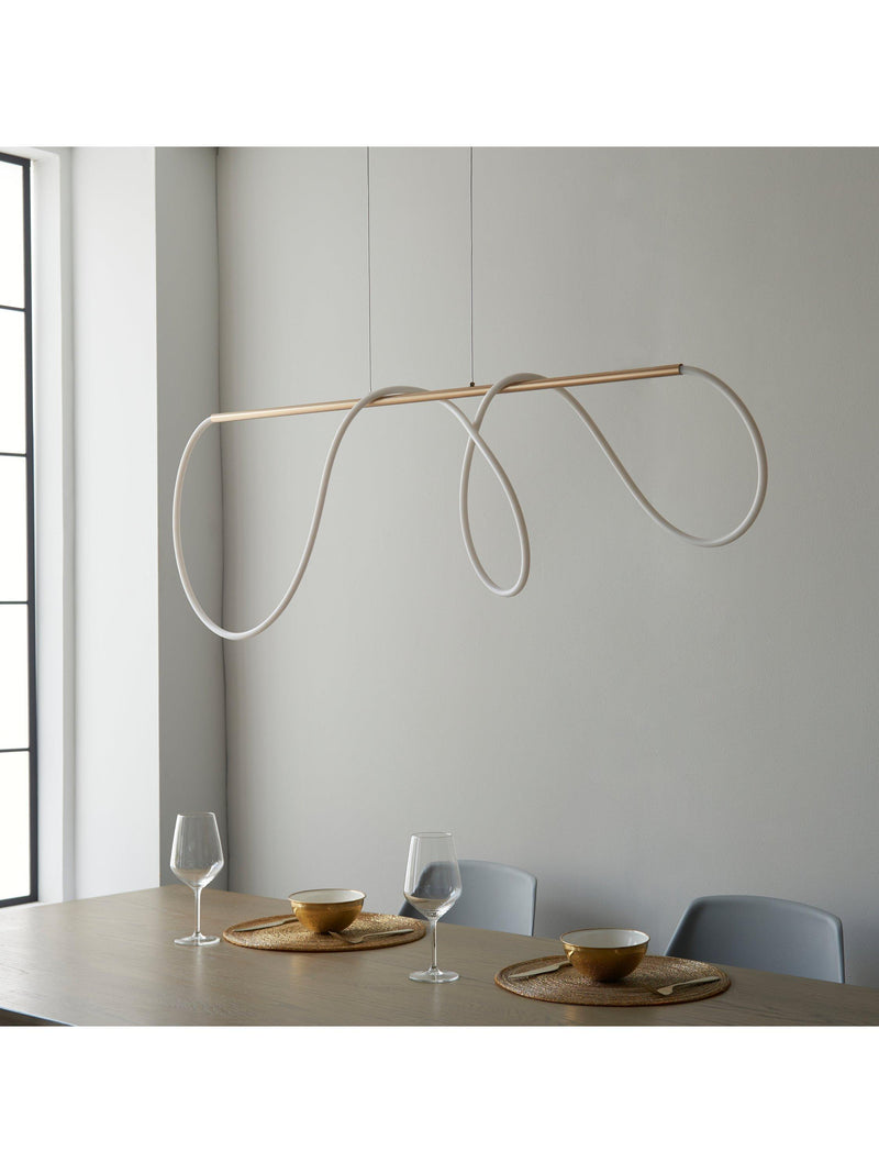 Bay Lighting Atola gold pendant ceiling light with adjustable drop, imported from the UK