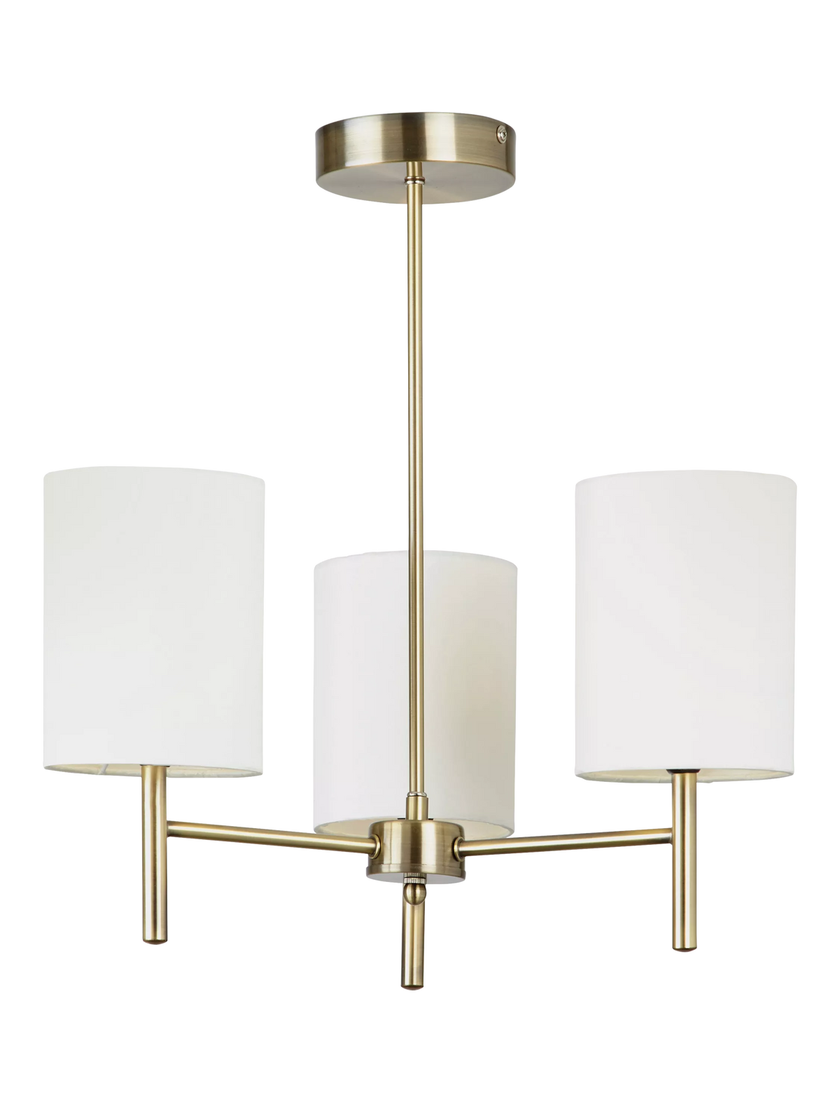 Bay Lighting ceiling light 3-arm semi flush brass, imported from the UK