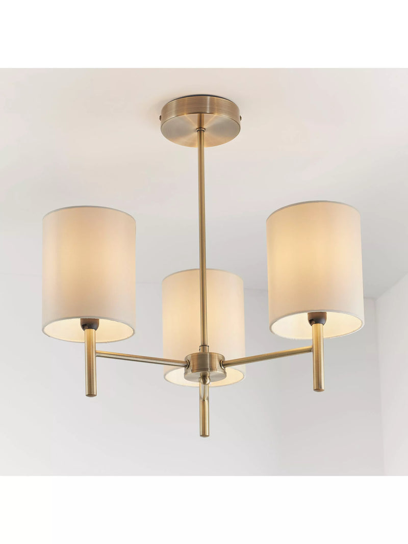 Bay Lighting ceiling light 3-arm semi flush brass, imported from the UK