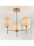 Bay Lighting ceiling light 3-arm semi flush brass, imported from the UK