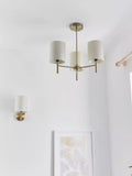 Bay Lighting ceiling light 3-arm semi flush brass, imported from the UK