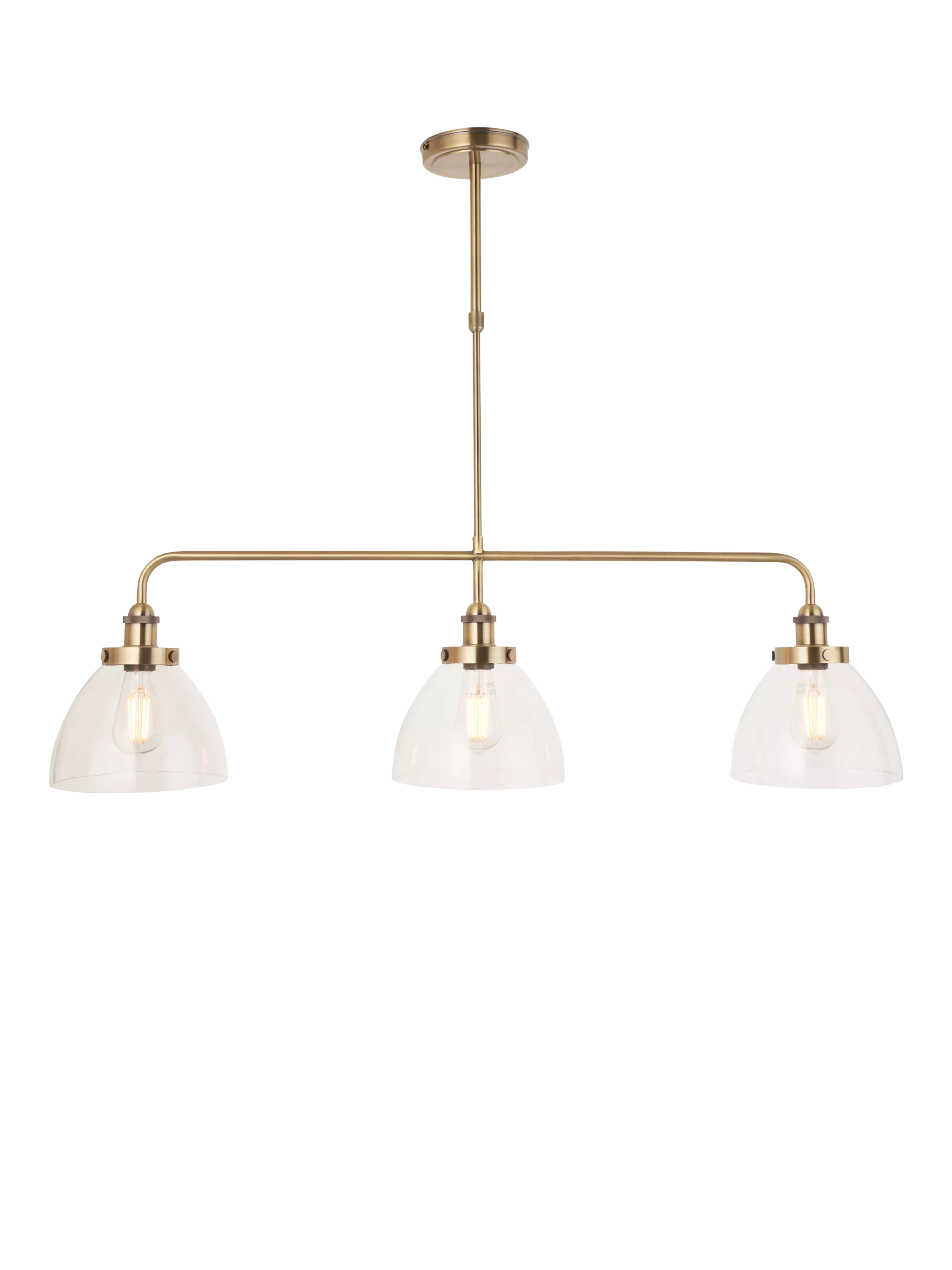 Bay Lighting three-arm linear ceiling light, UK version