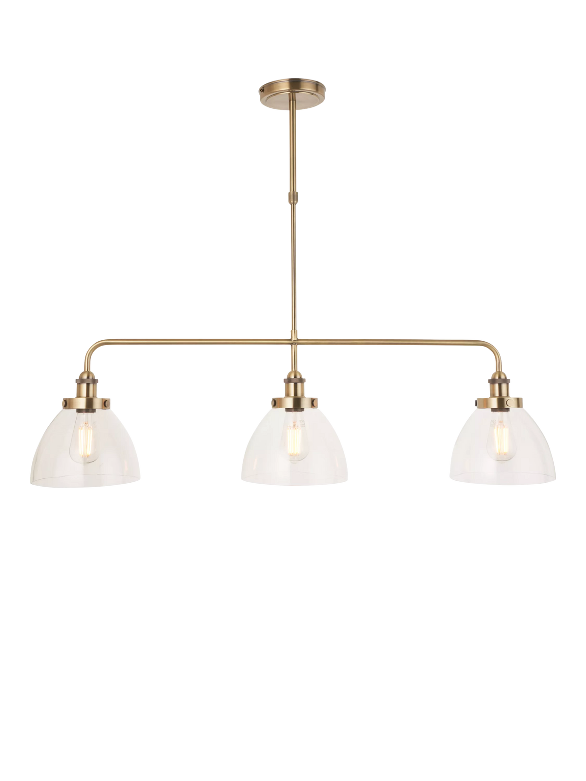 Bay Lighting three-arm linear ceiling light, UK version