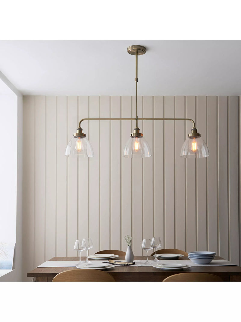 Bay Lighting three-arm linear ceiling light, UK version