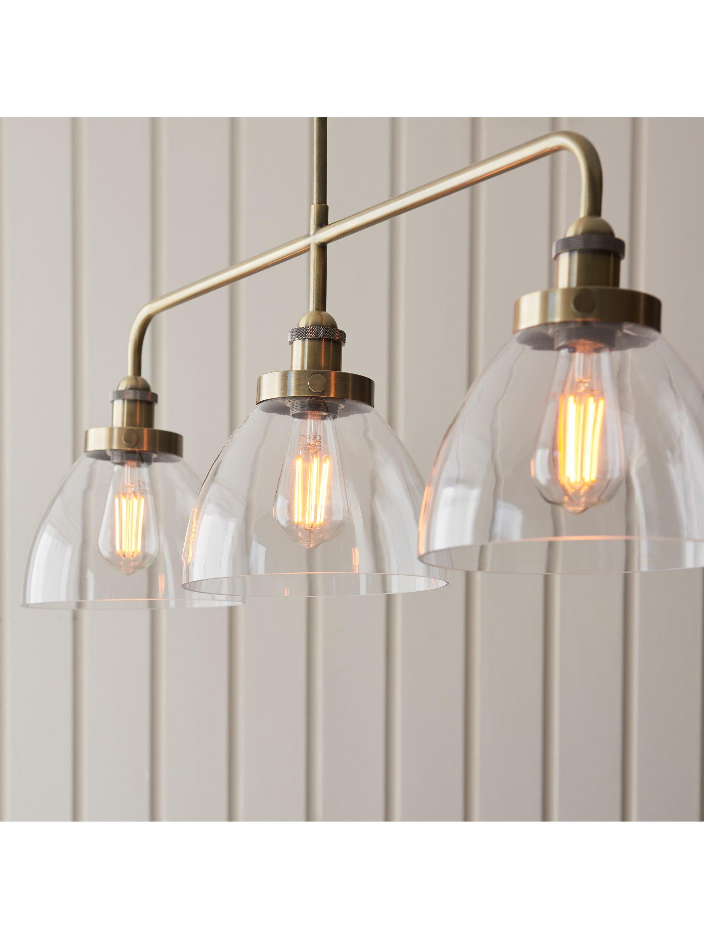 Bay Lighting three-arm linear ceiling light, UK version