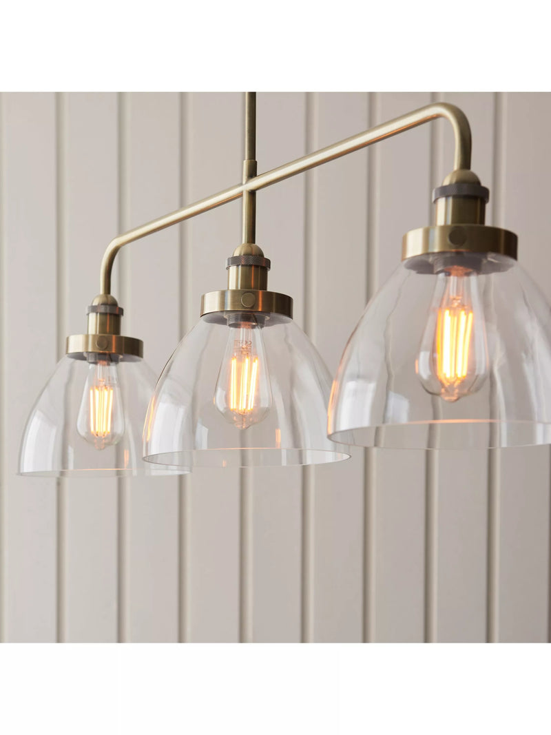 Bay Lighting three-arm linear ceiling light, UK version