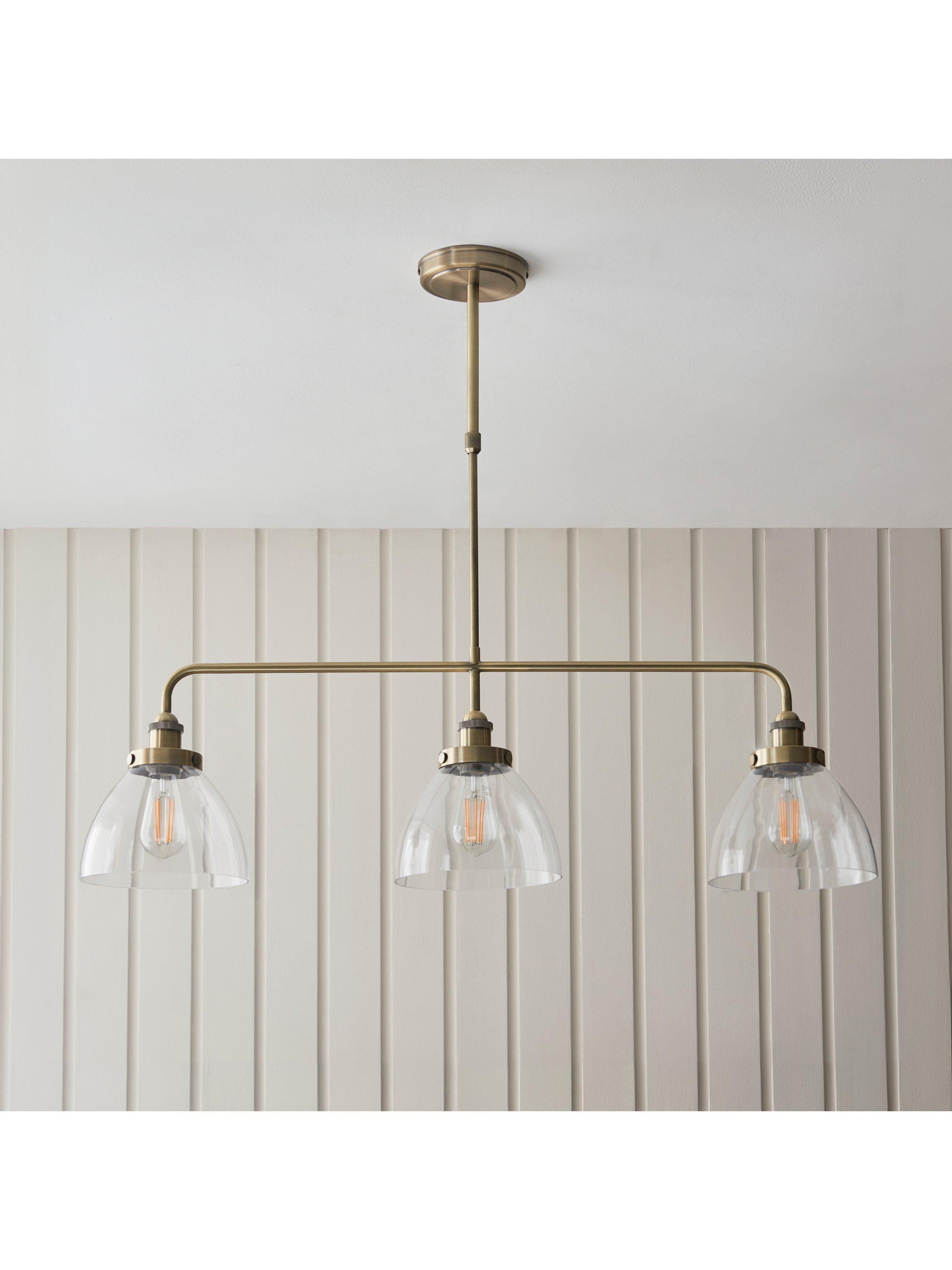 Bay Lighting three-arm linear ceiling light, UK version