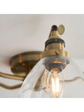 Bay Lighting 5 arm semi flush ceiling light metallic brass, UK version