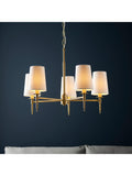 Bay Lighting Louis 5 arm ceiling light metallic brass, UK version