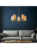Bay Lighting Louis 5 arm ceiling light metallic brass, UK version