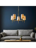 Bay Lighting Louis 5 arm ceiling light metallic brass, UK version