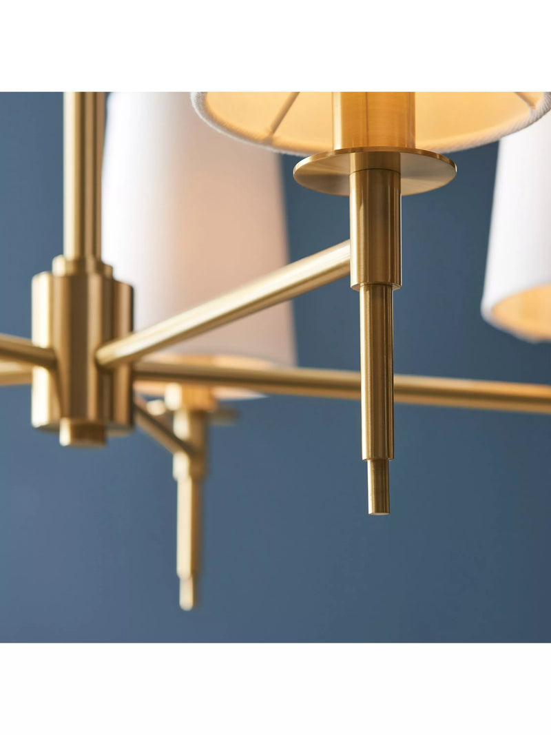 Bay Lighting Louis 5 arm ceiling light metallic brass, UK version