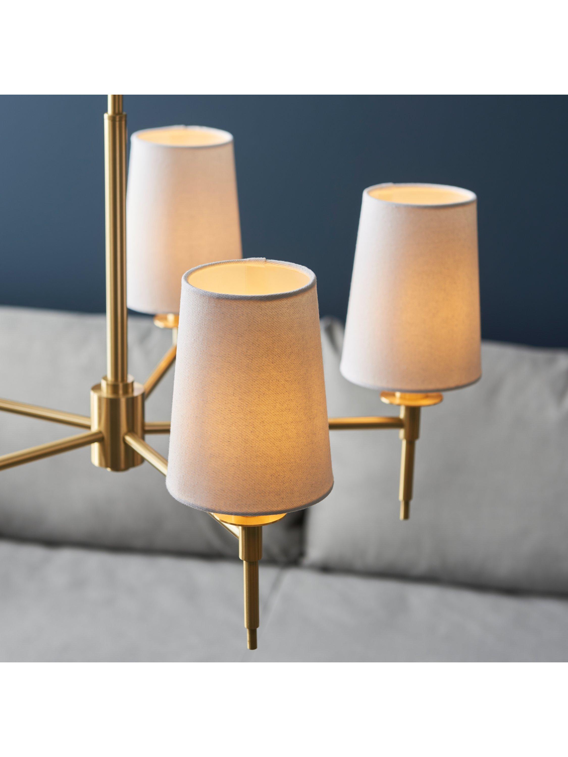 Bay Lighting Louis 5 arm ceiling light metallic brass, UK version