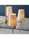 Bay Lighting Louis 5 arm ceiling light metallic brass, UK version