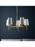 Bay Lighting Louis 5 arm ceiling light metallic brass, UK version