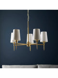 Bay Lighting Louis 5 arm ceiling light metallic brass, UK version