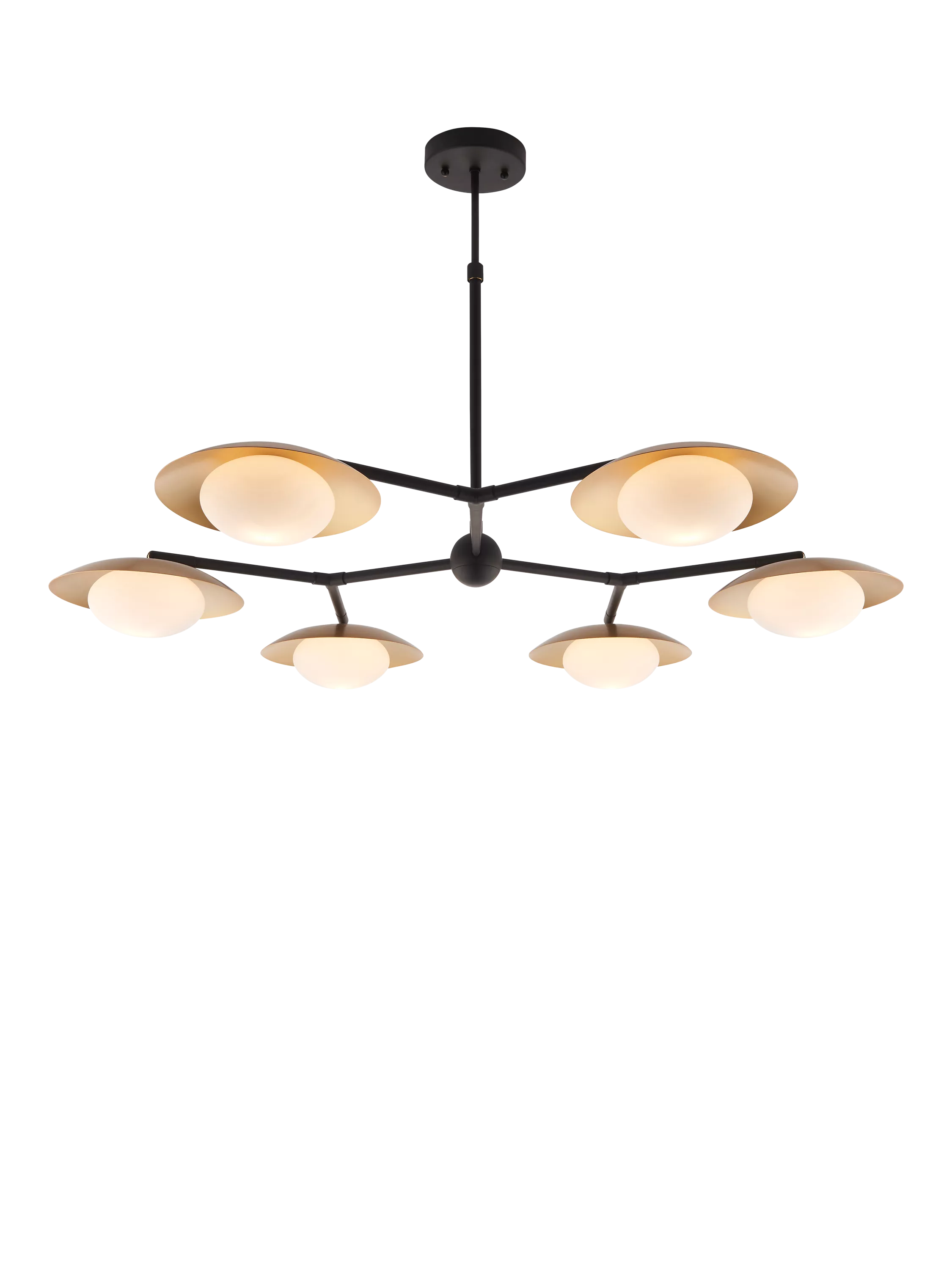 Bay Lighting Rajka bronze six-arm ceiling light (British brand)