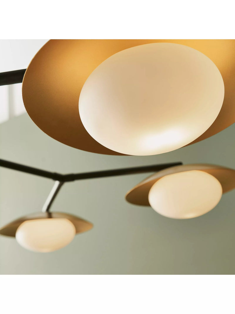 Bay Lighting Rajka bronze six-arm ceiling light (British brand)