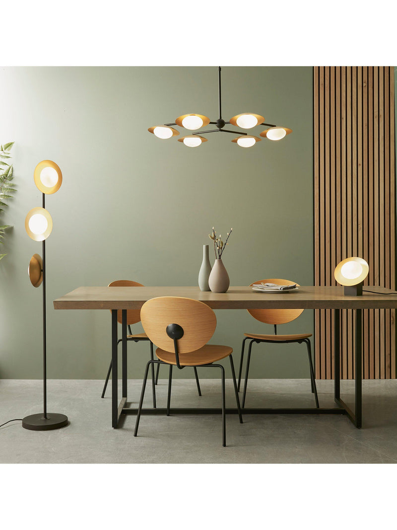 Bay Lighting Rajka bronze six-arm ceiling light (British brand)