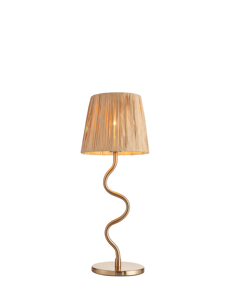 Bay Lighting Wave Table Lamp metallic brass, imported from the UK