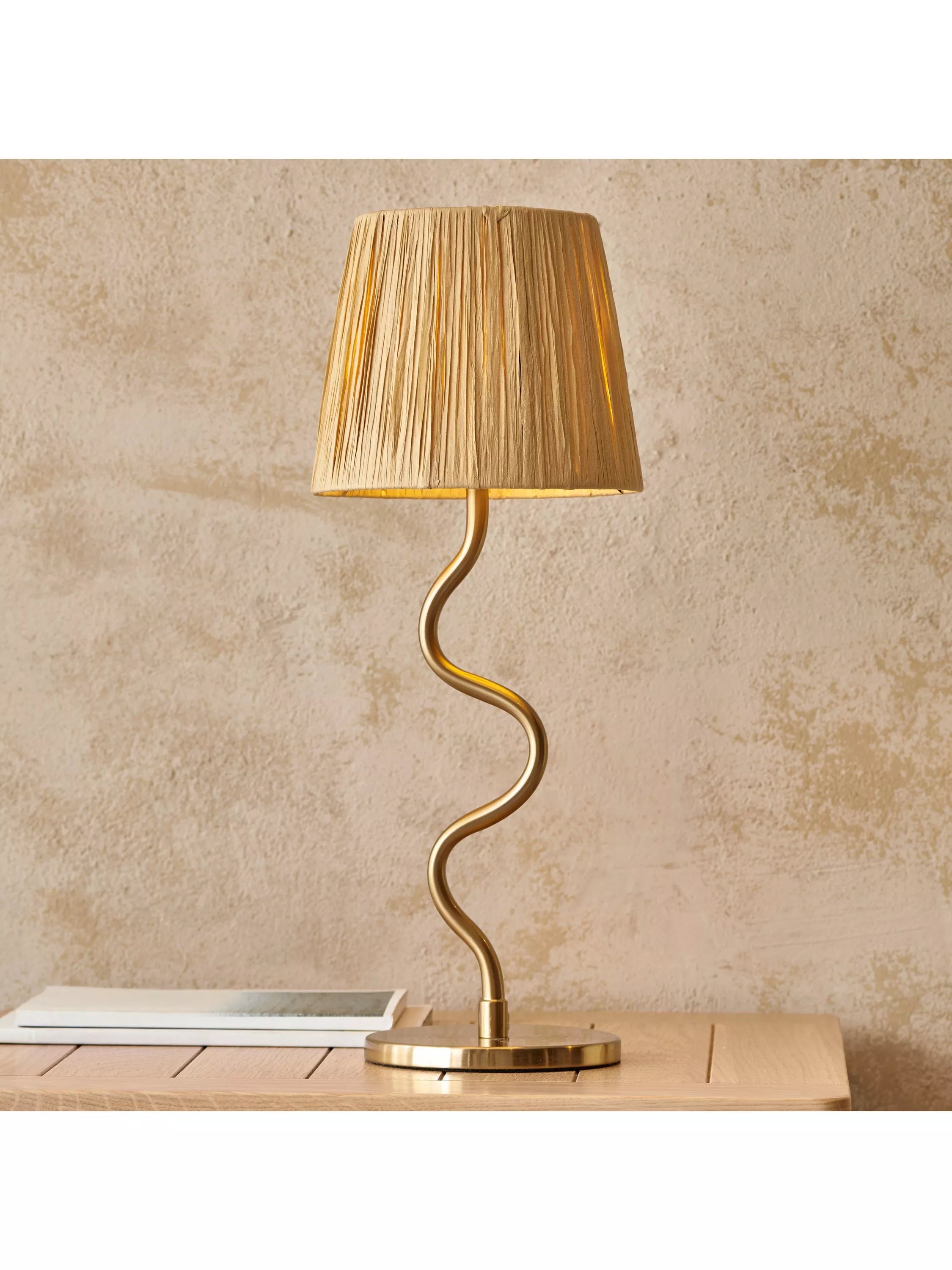 Bay Lighting Wave Table Lamp metallic brass, imported from the UK