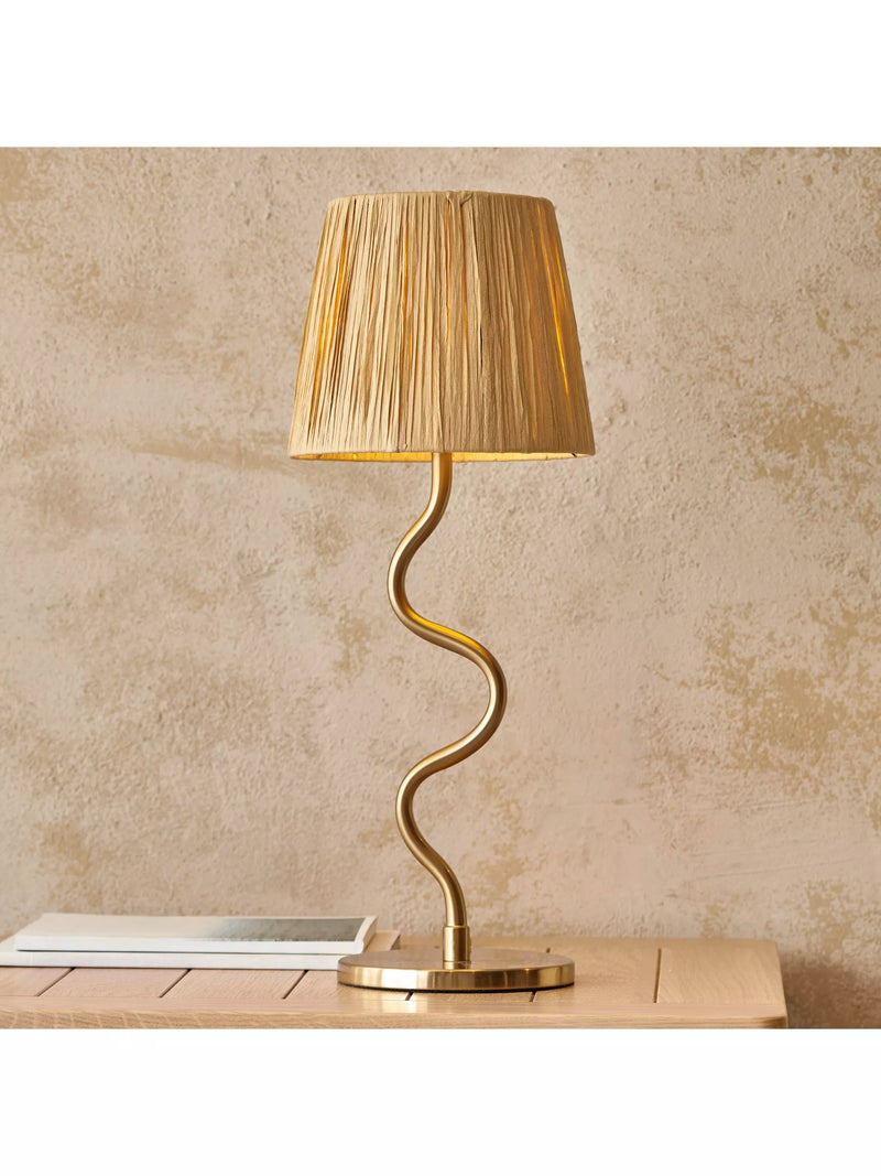 Bay Lighting Wave Table Lamp metallic brass, imported from the UK