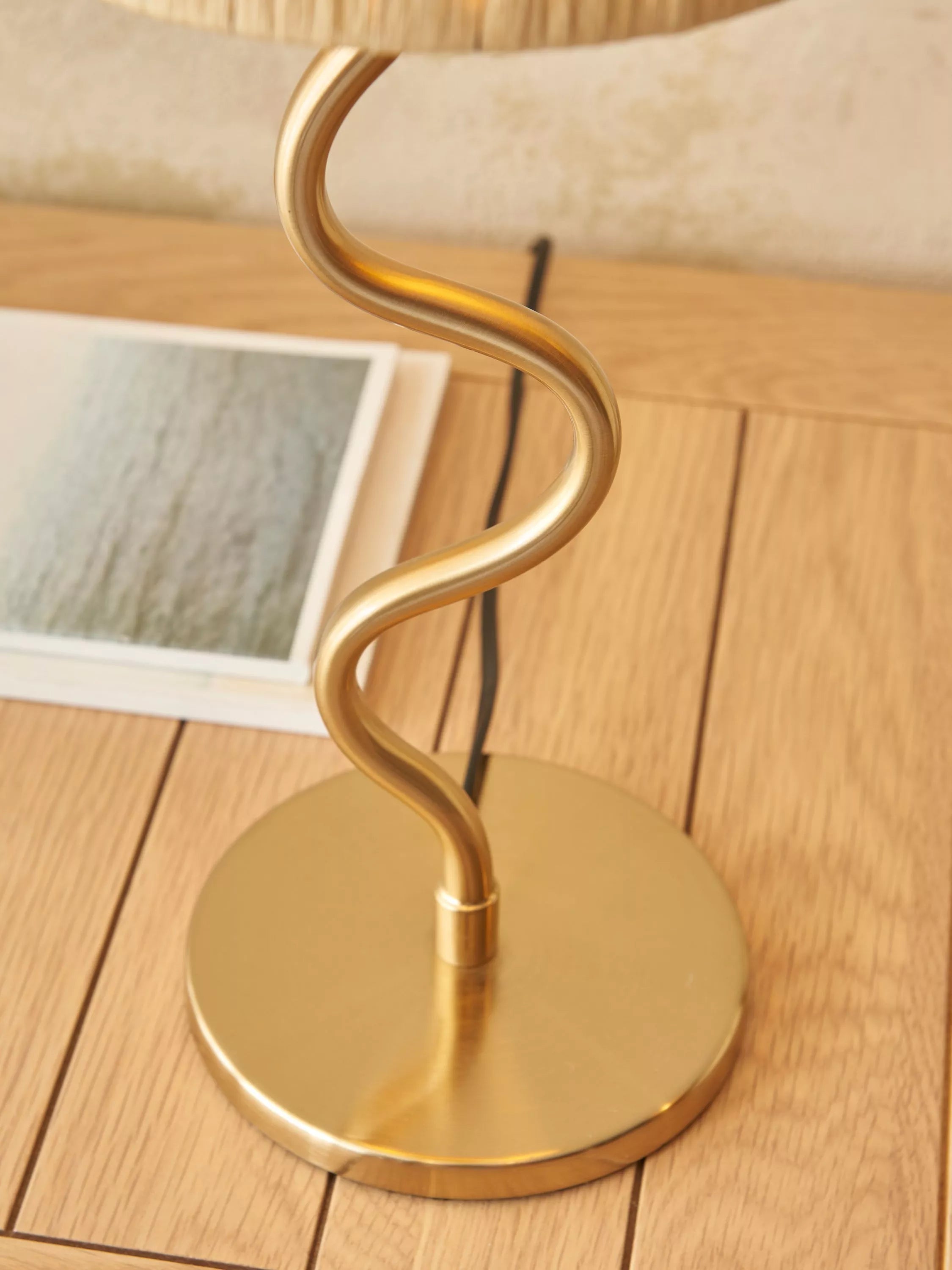 Bay Lighting Wave Table Lamp metallic brass, imported from the UK