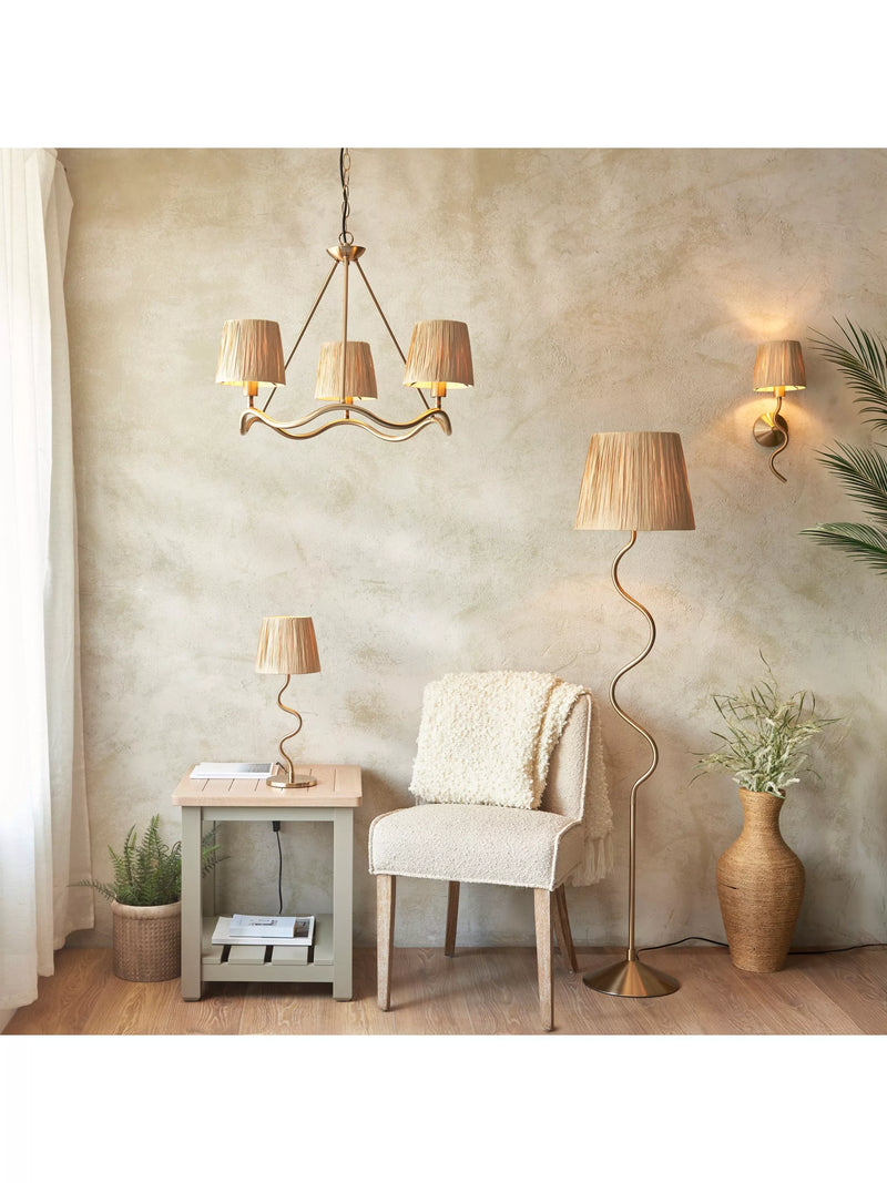 Bay Lighting Wave Table Lamp metallic brass, imported from the UK