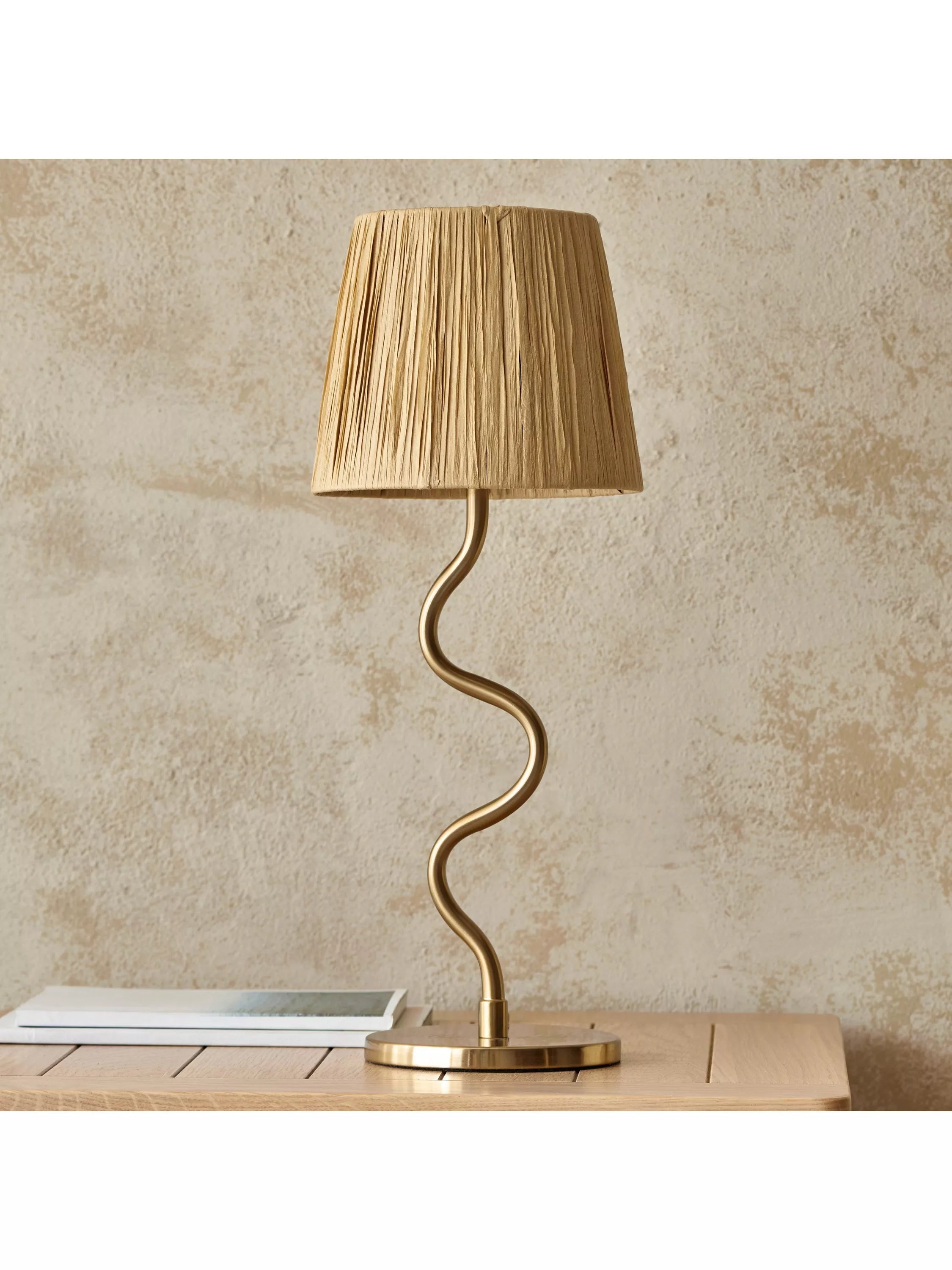 Bay Lighting Wave Table Lamp metallic brass, imported from the UK