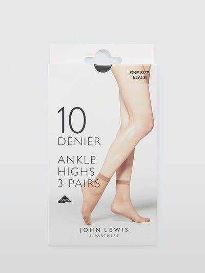 John Lewis John Lewis 10 Denier Knöchelhohe Strumpfhosen 3er-Pack – Online bei McGrocer kaufen