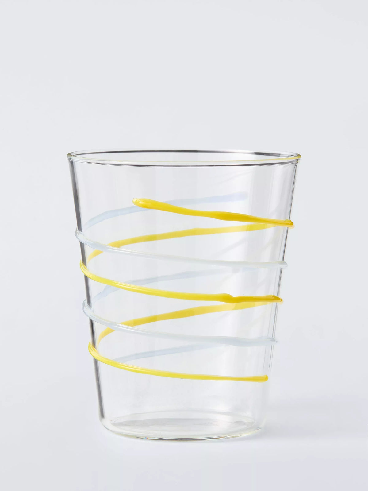 John Lewis swirl glass tumbler 355ml yellow, imported from the UK