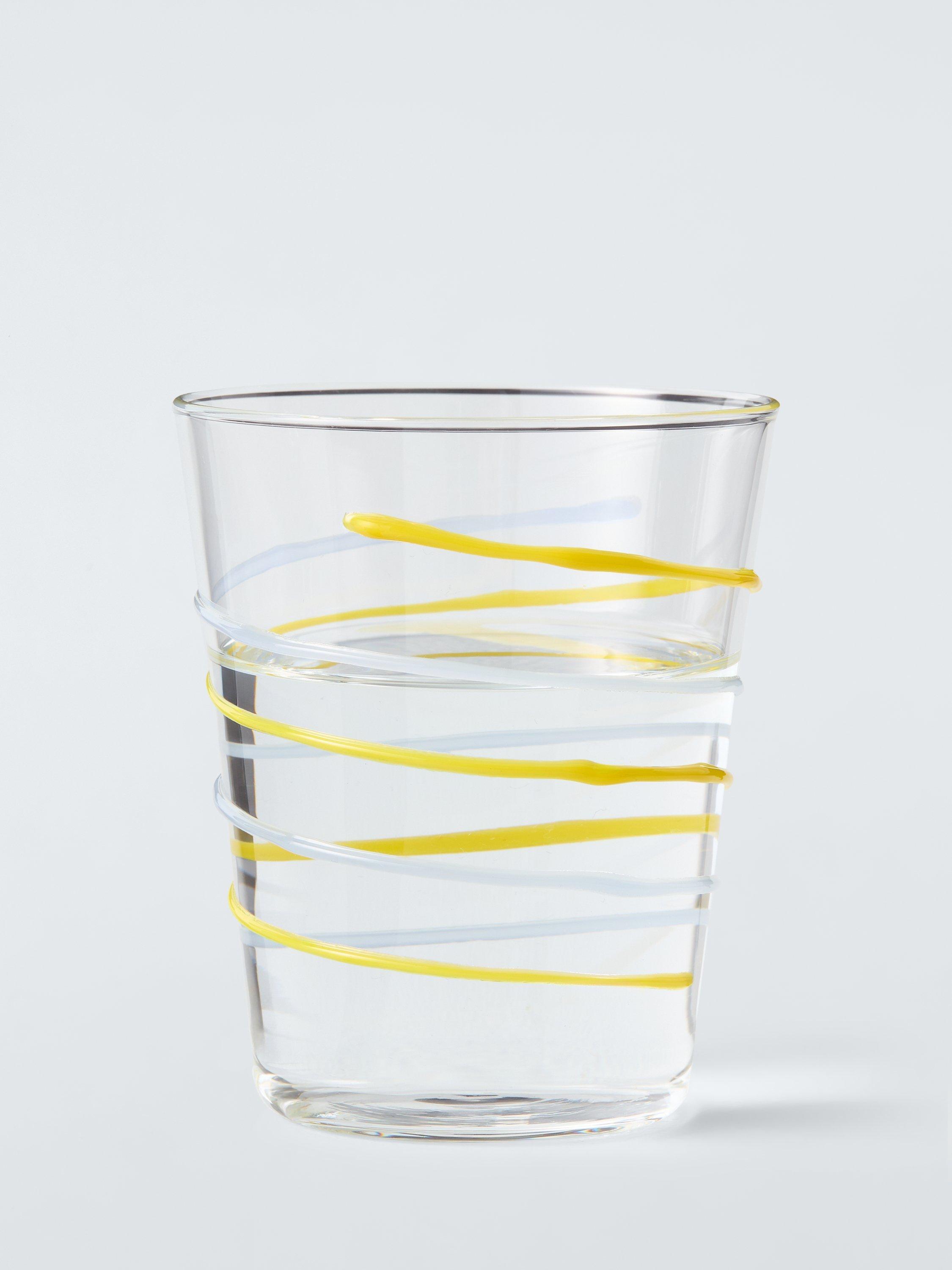 John Lewis swirl glass tumbler 355ml yellow, imported from the UK