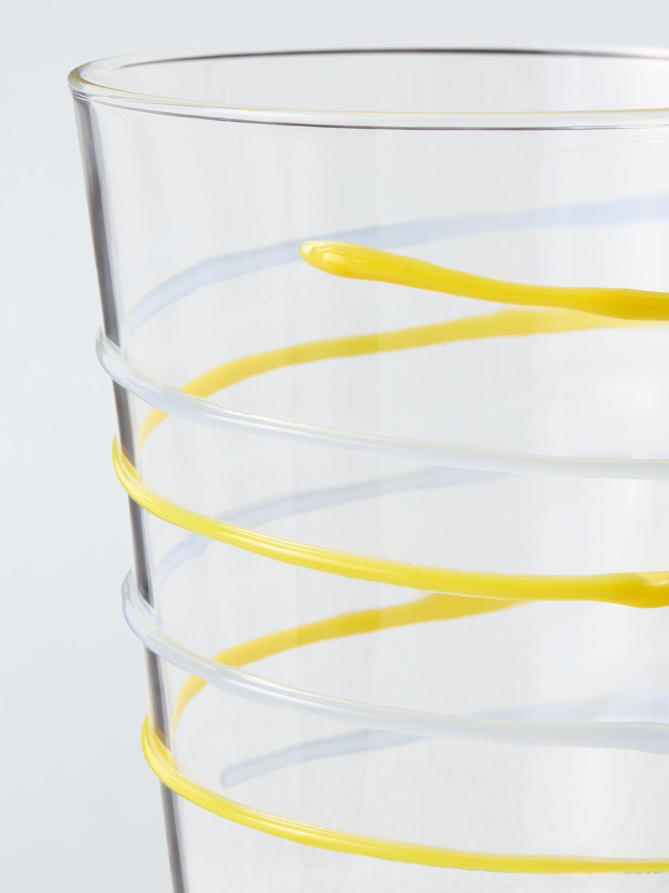 John Lewis swirl glass tumbler 355ml yellow, imported from the UK