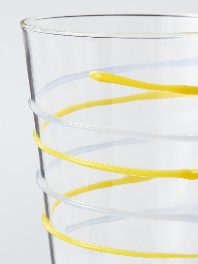John Lewis swirl glass tumbler 355ml yellow, imported from the UK