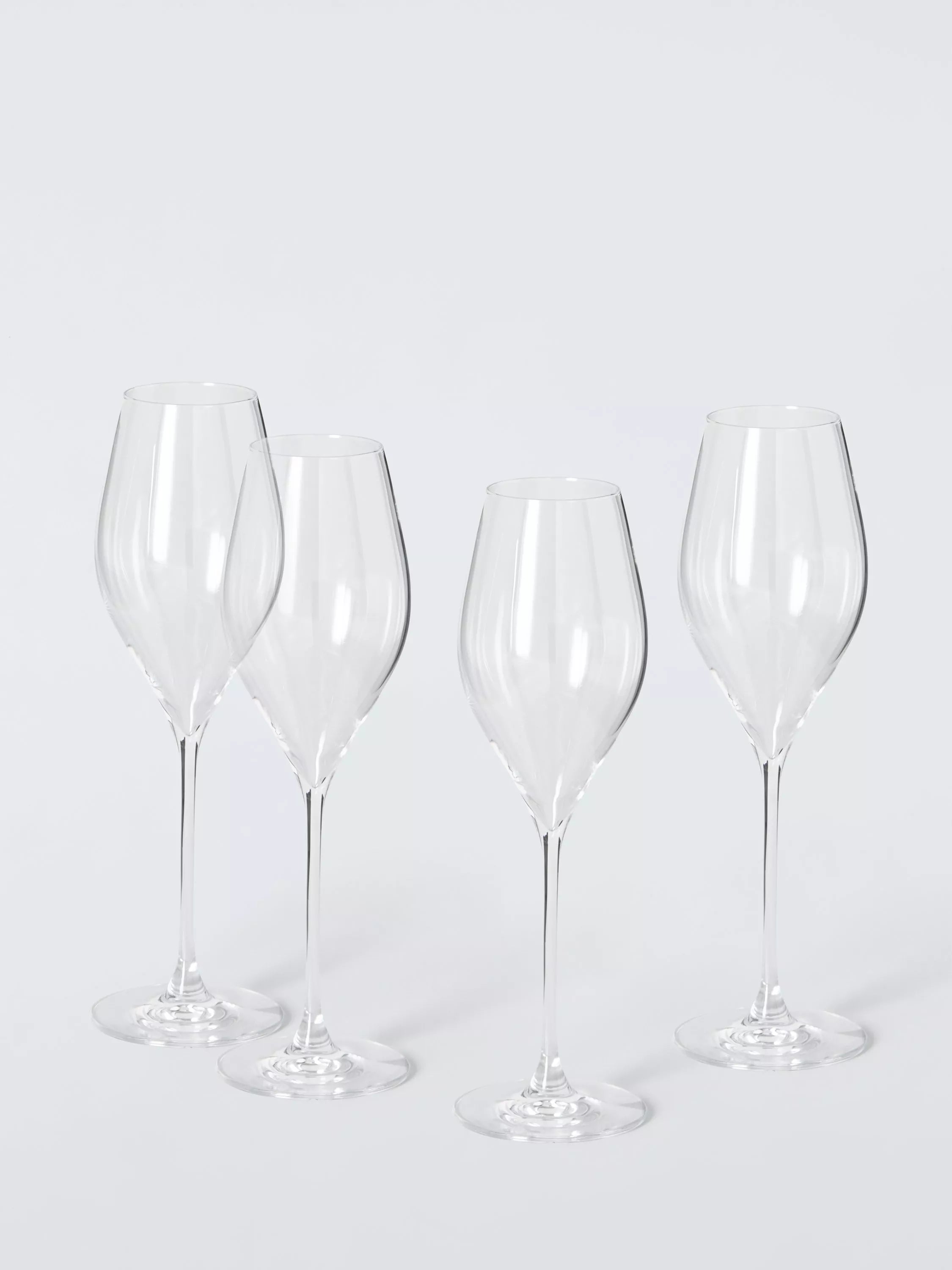 John Lewis Swan crystal prosecco glasses 320ml set of 4 - British product