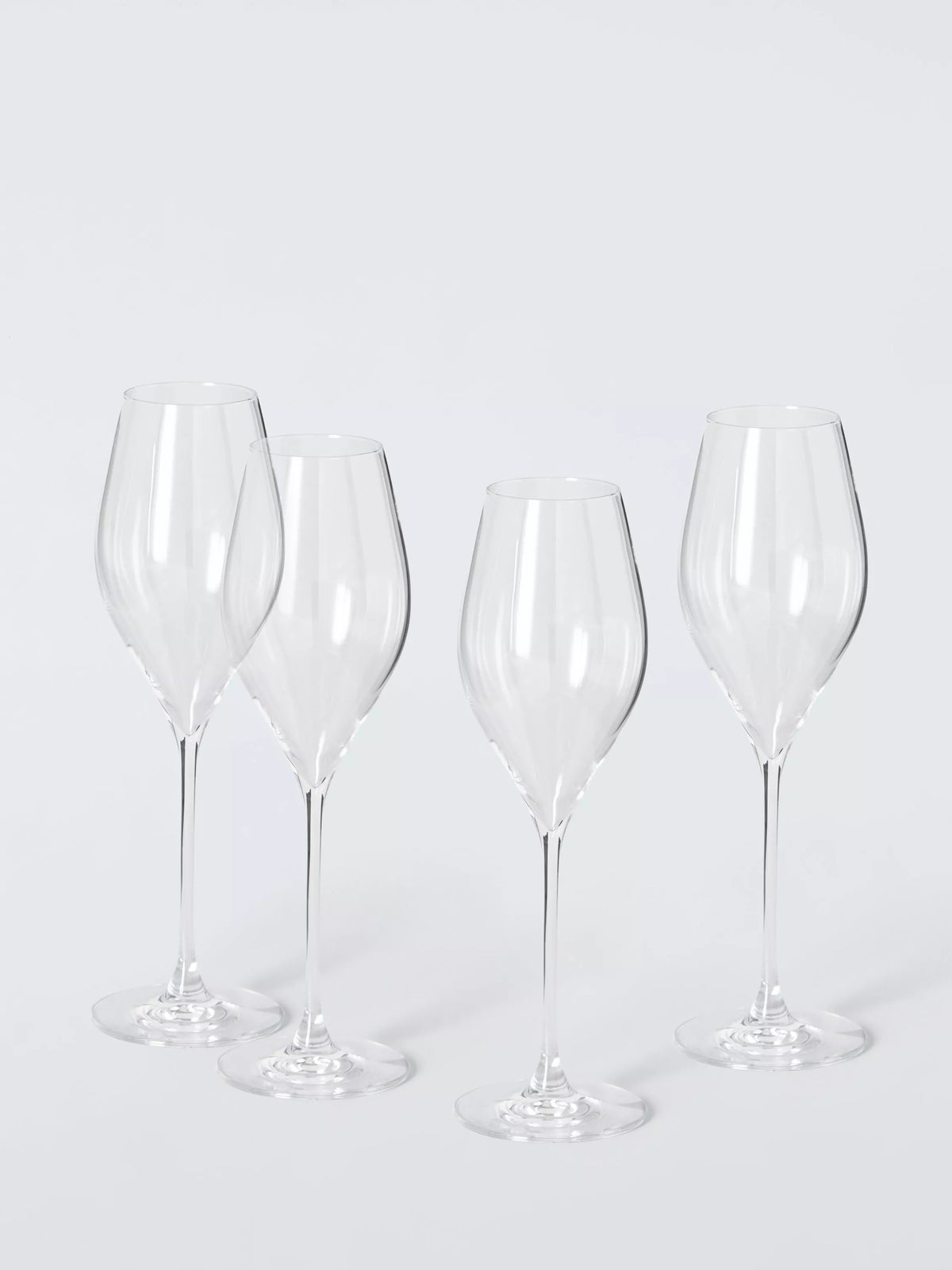 John Lewis Swan crystal prosecco glasses 320ml set of 4 - British product