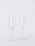 John Lewis Sora crystal champagne flutes 360ml set (British brand)