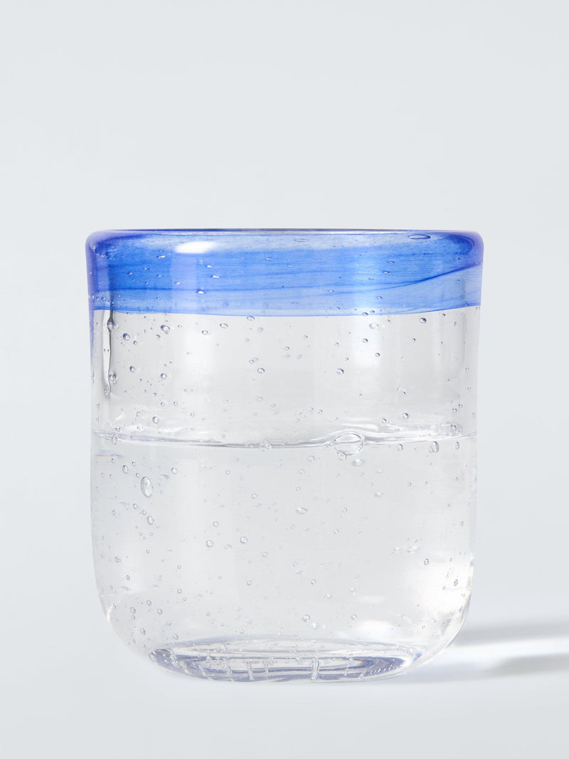 John Lewis Bubble Glass Tumbler Blue 350ml, imported from the UK