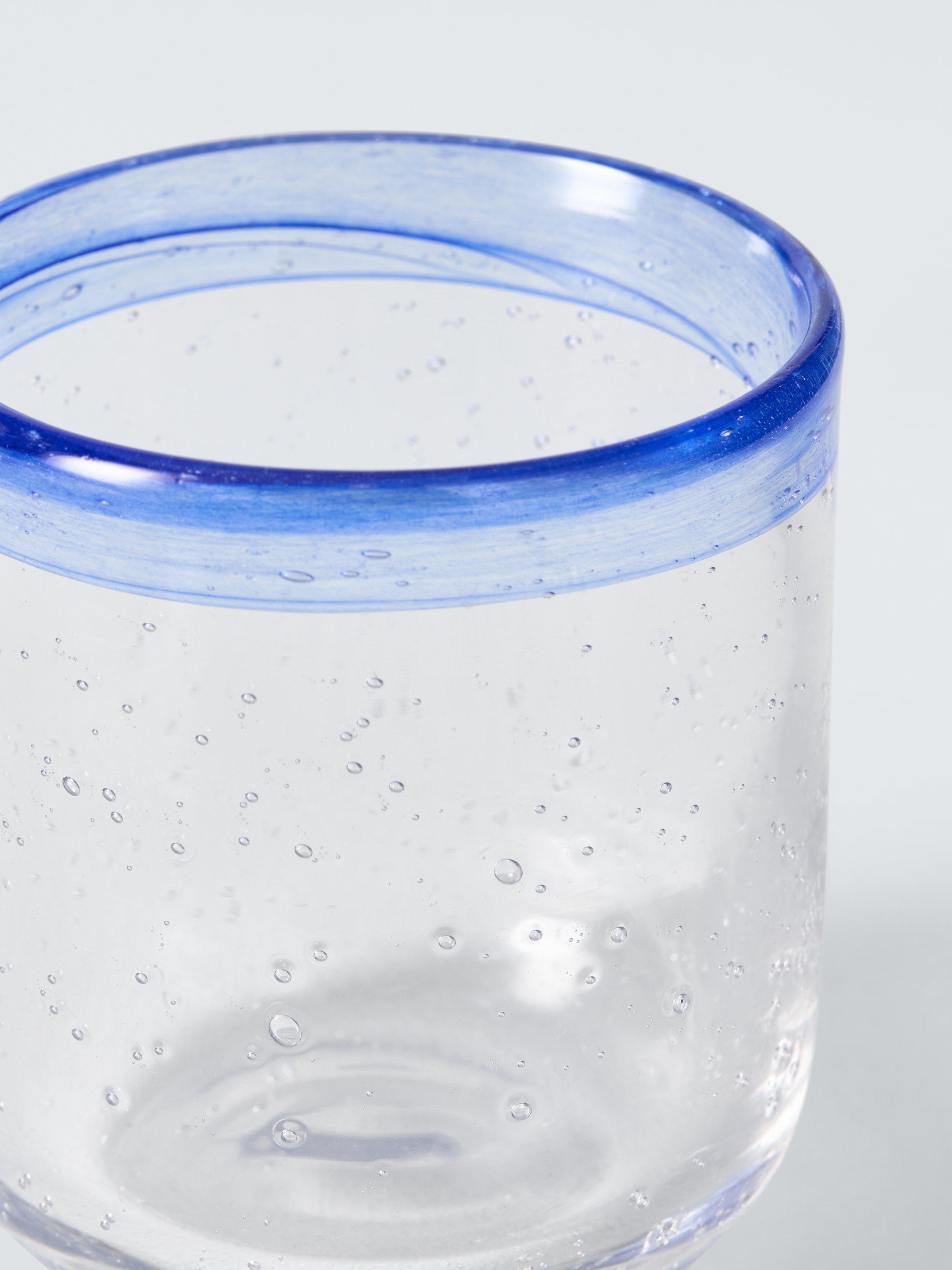 John Lewis Bubble Glass Tumbler Blue 350ml, imported from the UK