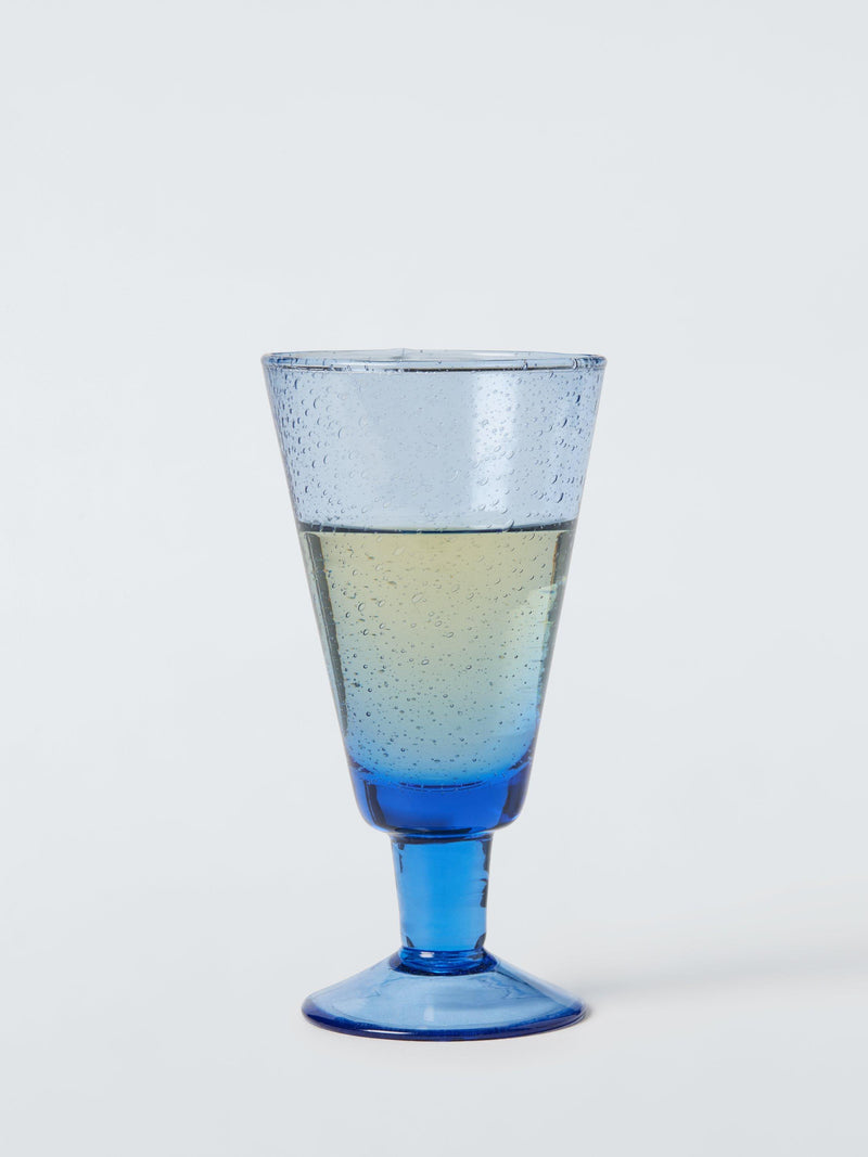 John Lewis Coastal blue wine glass 240ml, UK version
