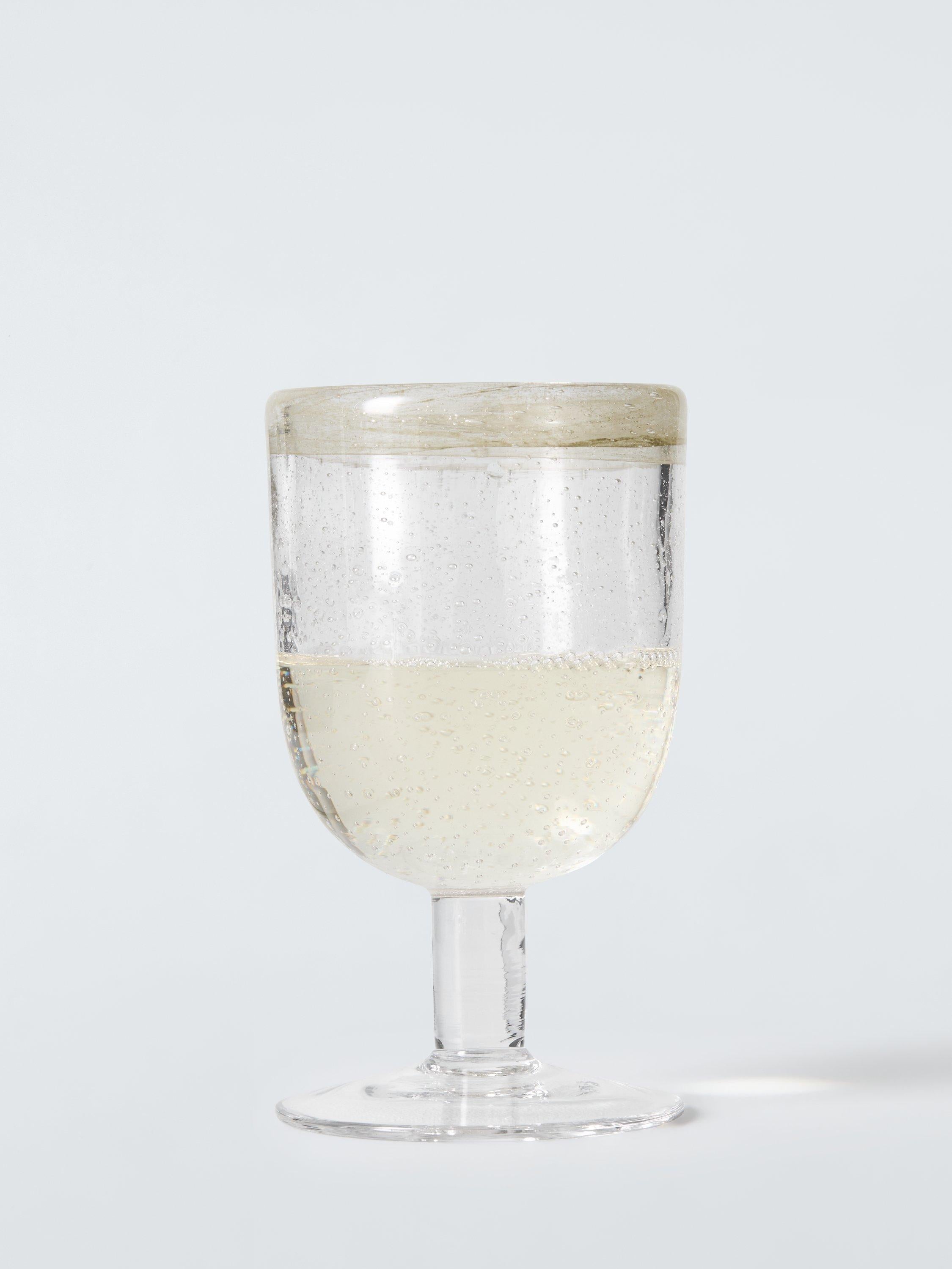 John Lewis bubble wine glass 260ml green, imported from the UK