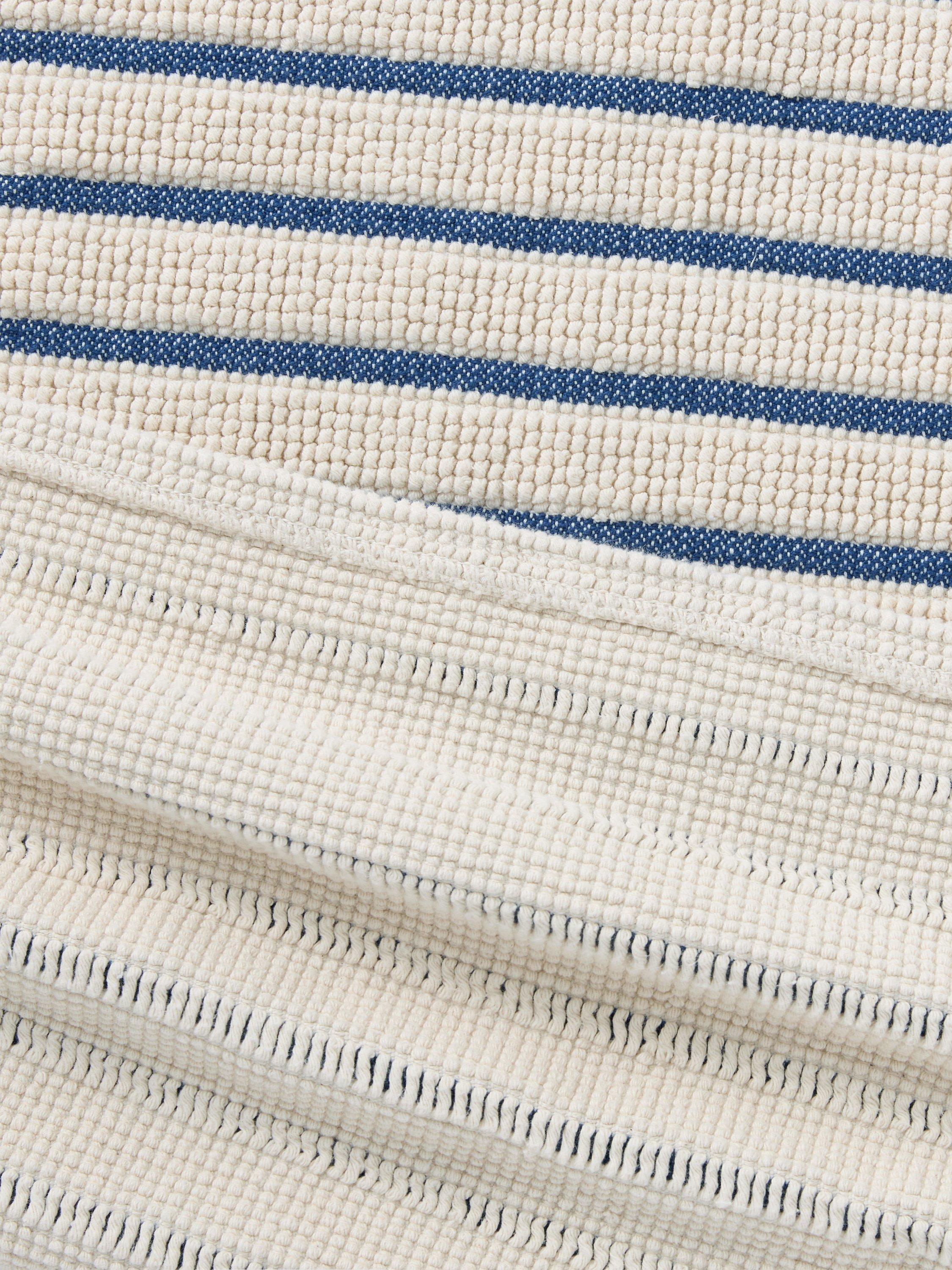 John Lewis Coastal Stripe bath mat indigo 50x80cm, UK version