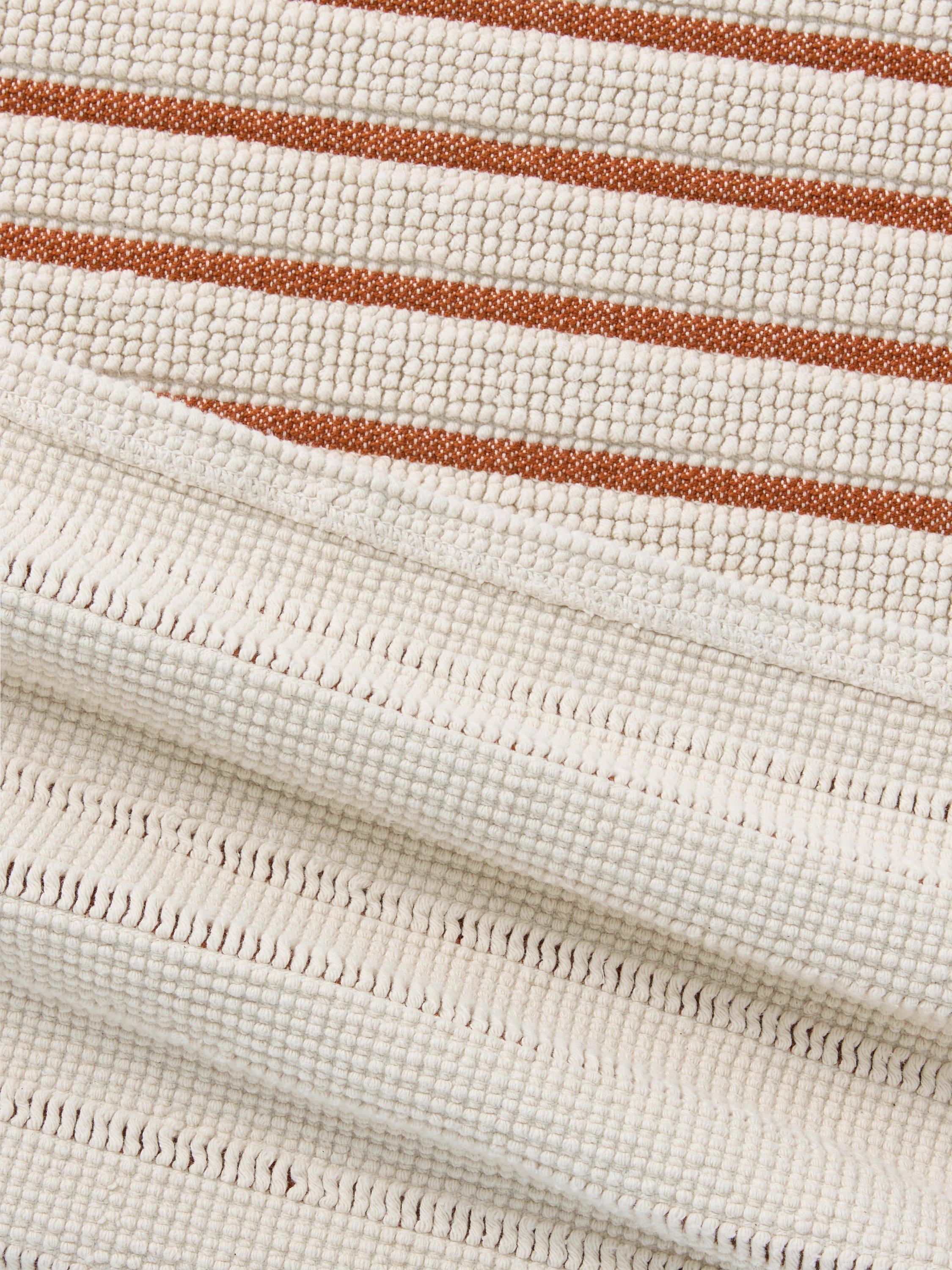 John Lewis Coastal Stripe bath mat Sienna 50x80cm - British product